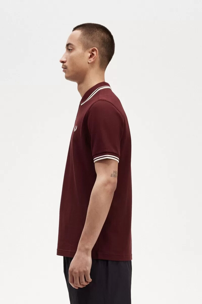 fred perry m3600 camicia da uomo beige sangue di bue