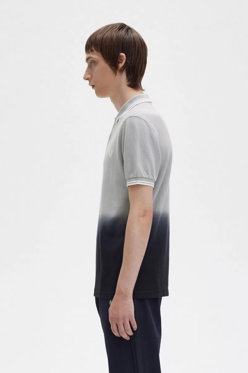 camicia da uomo fred perry ombre grigia
