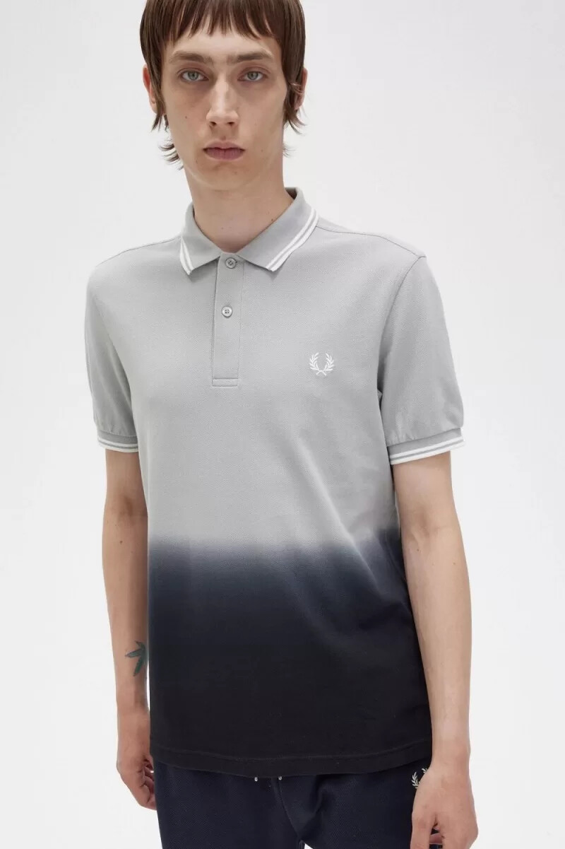 camicia da uomo fred perry ombre grigia