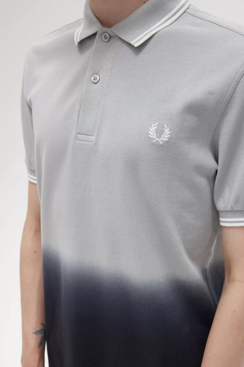 camicia da uomo fred perry ombre grigia