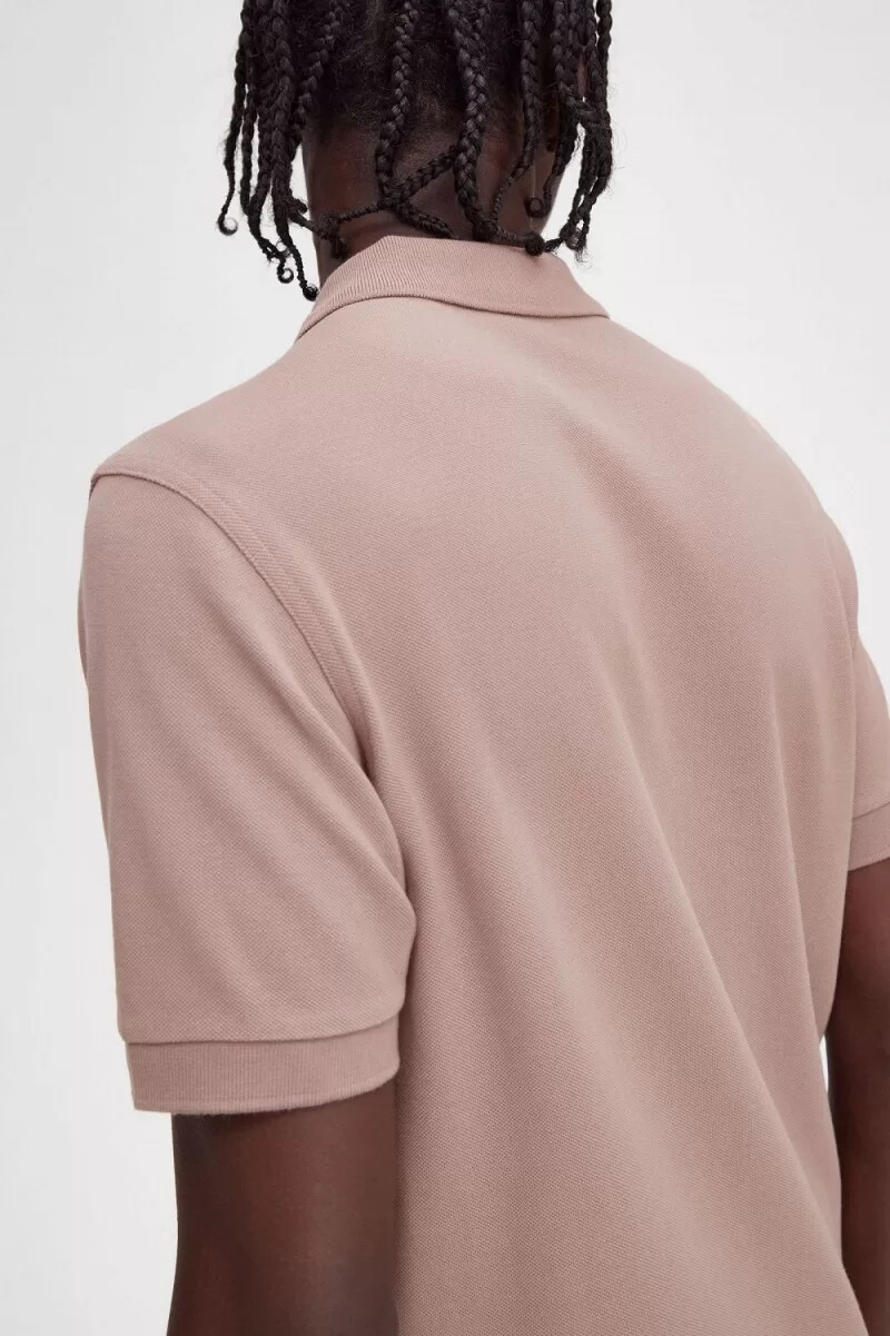 fred perry m6000 camicia da uomo rosa scuro tabacco bruciato