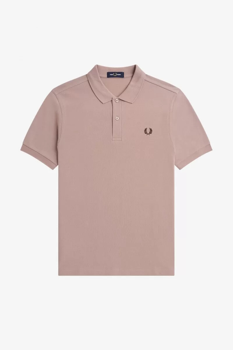 fred perry m6000 camicia da uomo rosa scuro tabacco bruciato