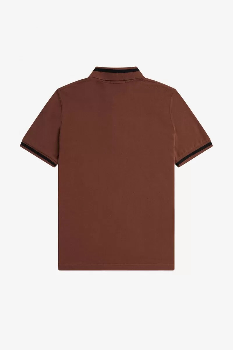 fred perry m2 camicia da uomo whisky marrone nero