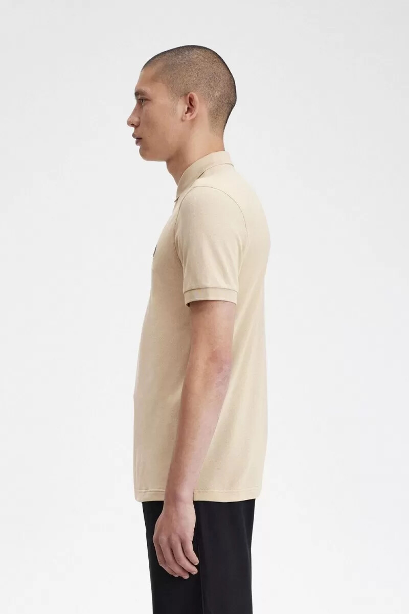 fred perry m6000 camicia da uomo color avena e nero