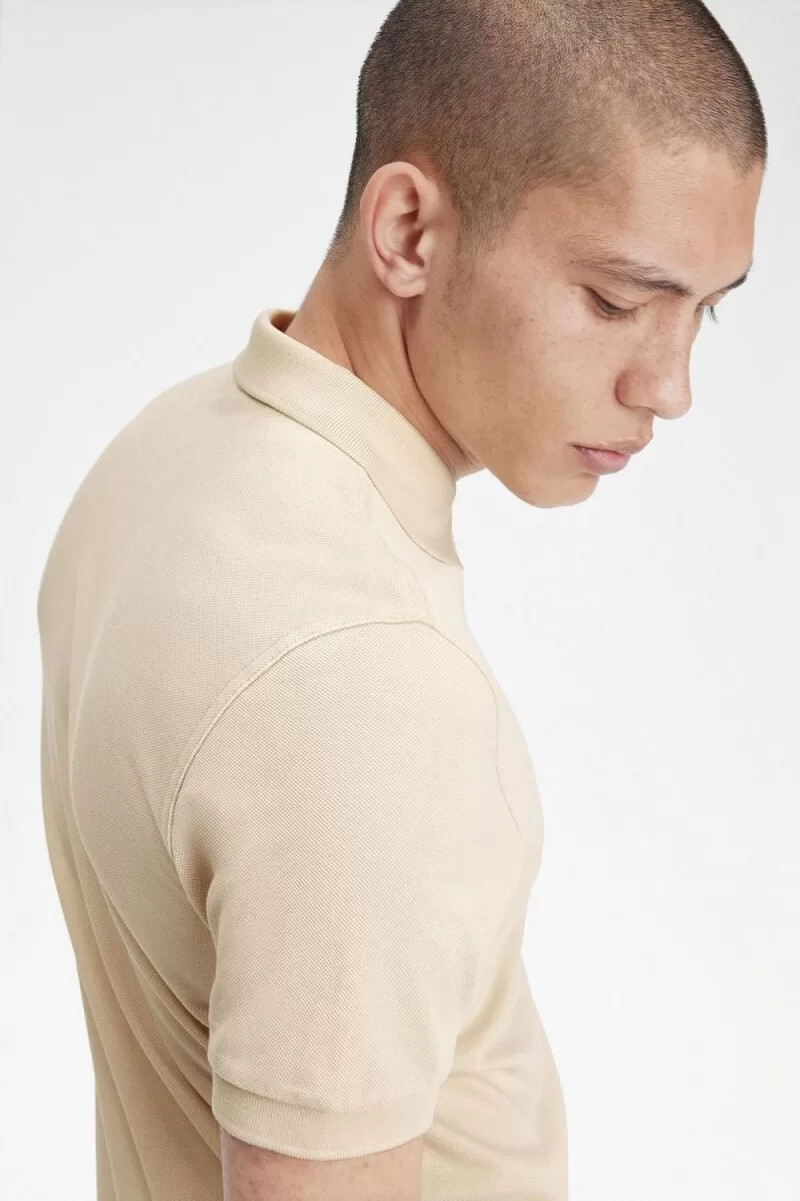fred perry m6000 camicia da uomo color avena e nero