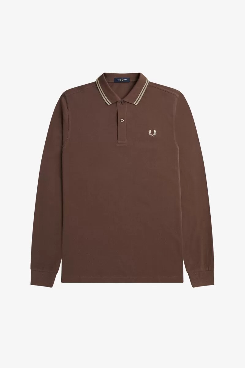 fred perry m3636 camicia da uomo rosso scuro grigio caldo