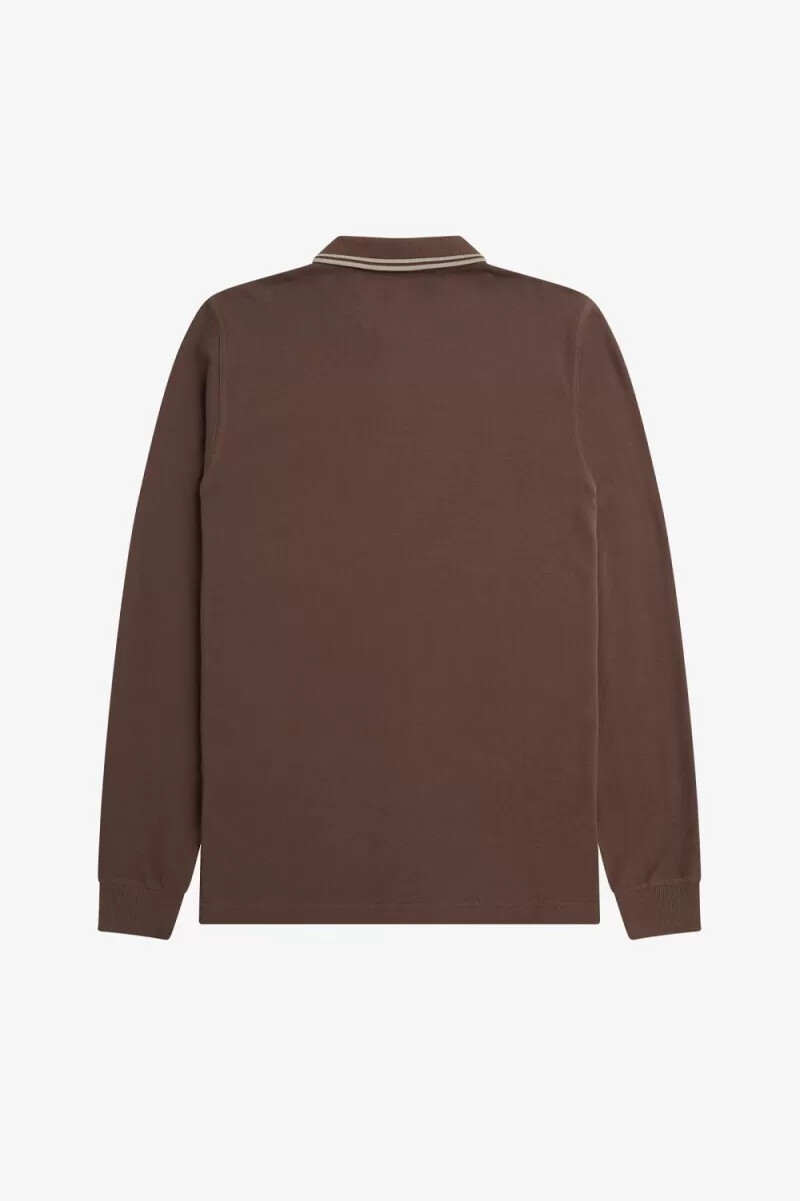fred perry m3636 camicia da uomo rosso scuro grigio caldo