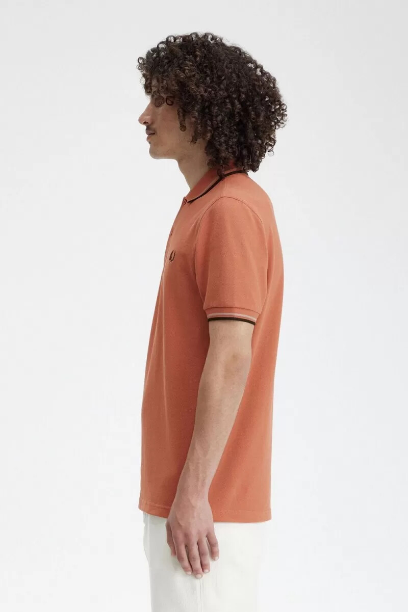 fred perry m3600 camicia da uomo ruggine chiaro grigio caldo verde notte