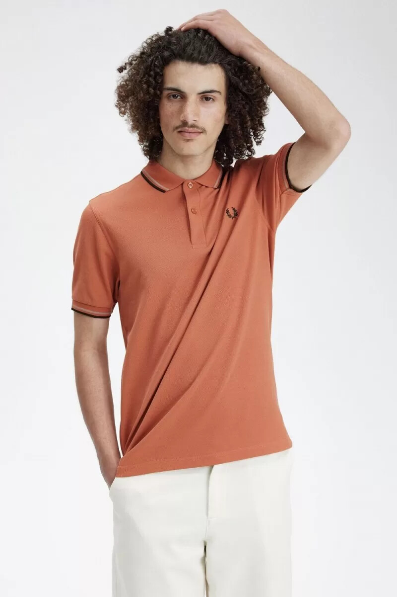 fred perry m3600 camicia da uomo ruggine chiaro grigio caldo verde notte