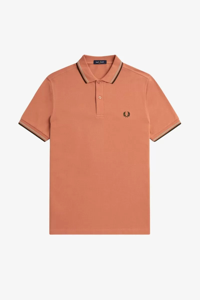 fred perry m3600 camicia da uomo ruggine chiaro grigio caldo verde notte