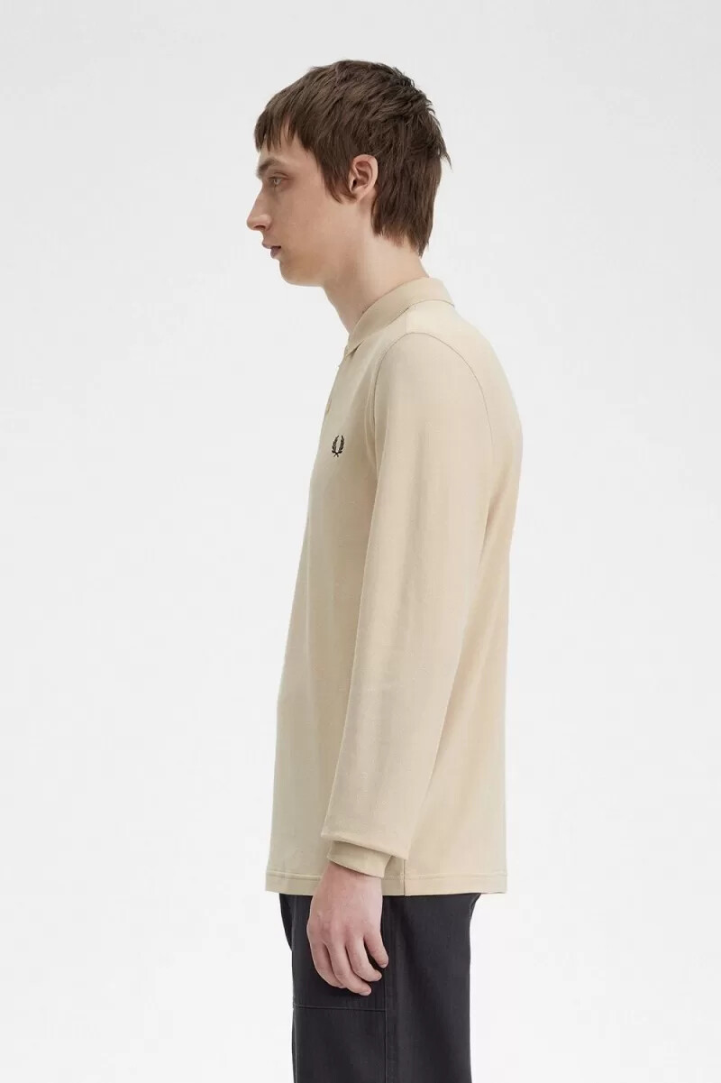 fred perry m6006 camicia da uomo color avena nero