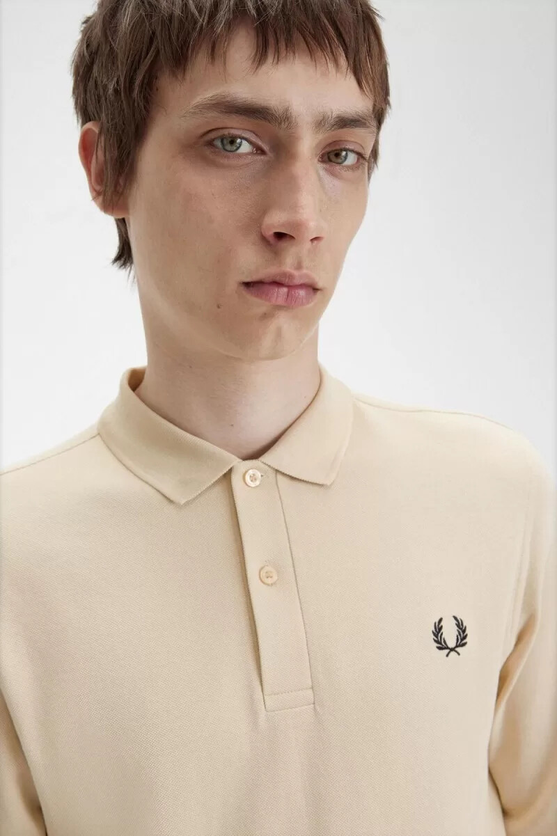 fred perry m6006 camicia da uomo color avena nero
