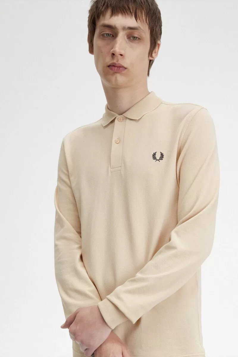fred perry m6006 camicia da uomo color avena nero