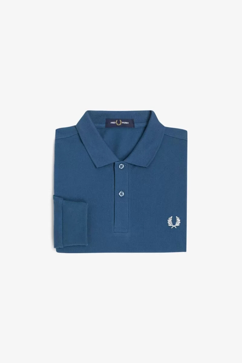 fred perry m6006 camicia da uomo blu notte acquamarina