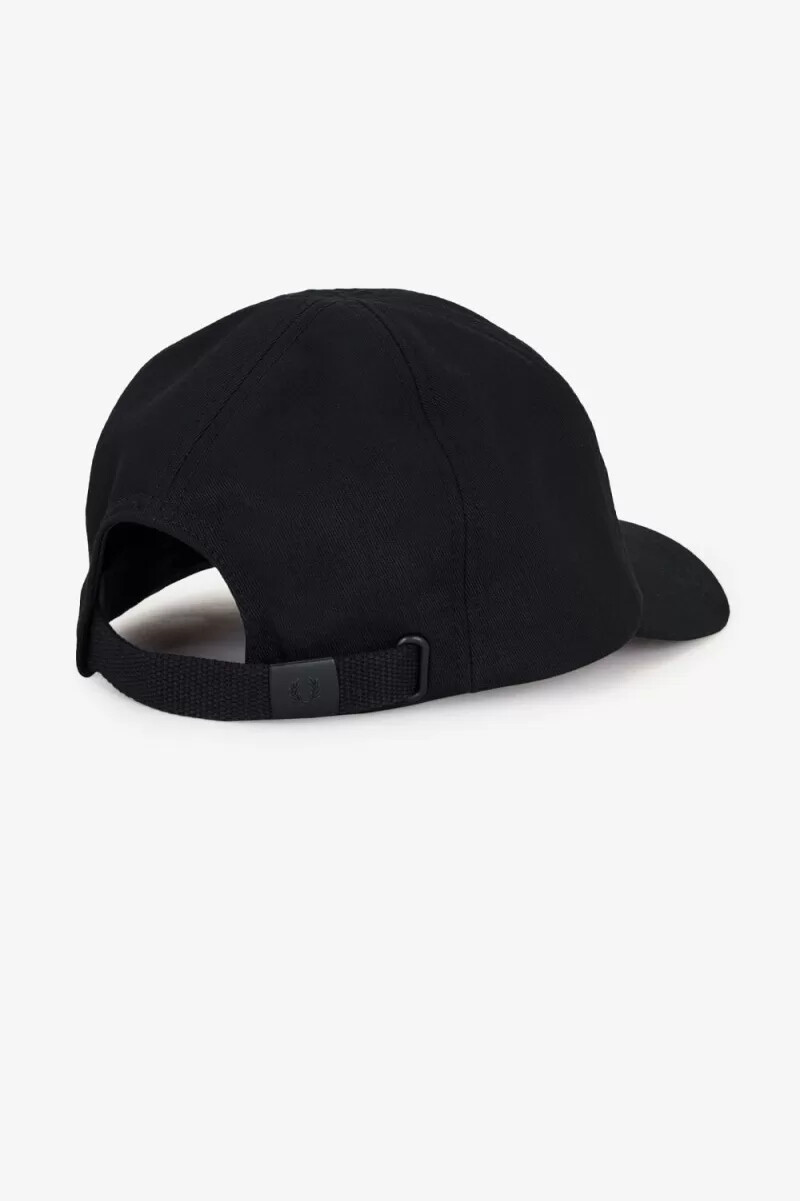 cappellini da uomo in twill con marchio grafico fred perry neri grigio caldo