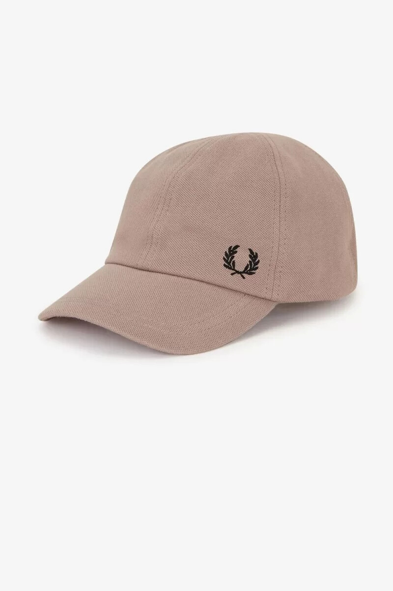 cappellini da uomo fred perry classic pique rosa scuro e neri