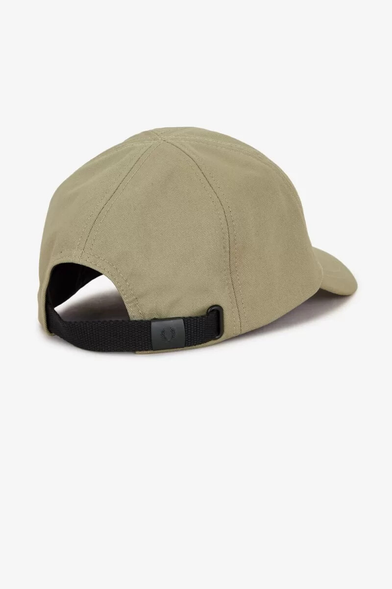 cappellini da uomo in twill con marchio grafico fred perry grigio caldo