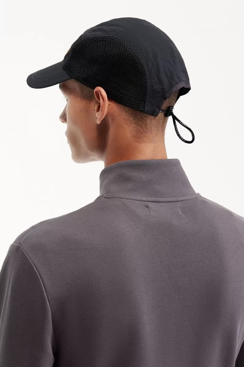 cappellini da uomo fred perry crinkle nylon mesh anchor grey