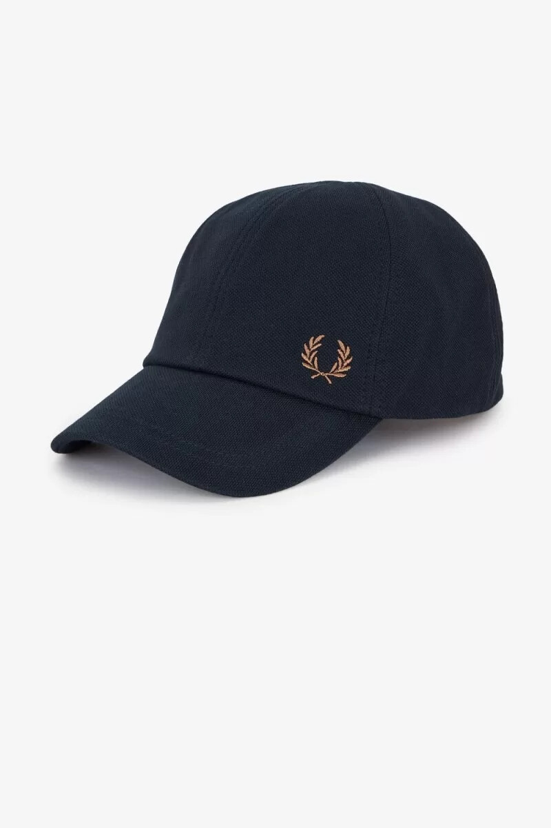 cappellini da uomo fred perry classic pique blu navy marrone