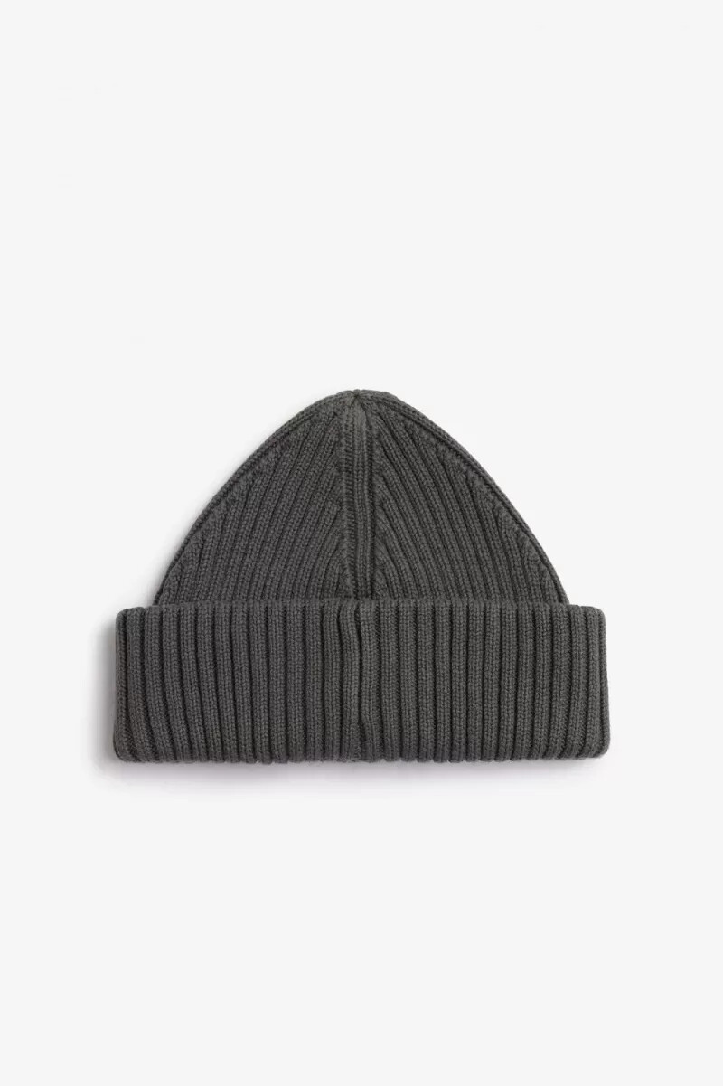 cappellino da uomo a coste con toppa firmata fred perry verde militare e nero