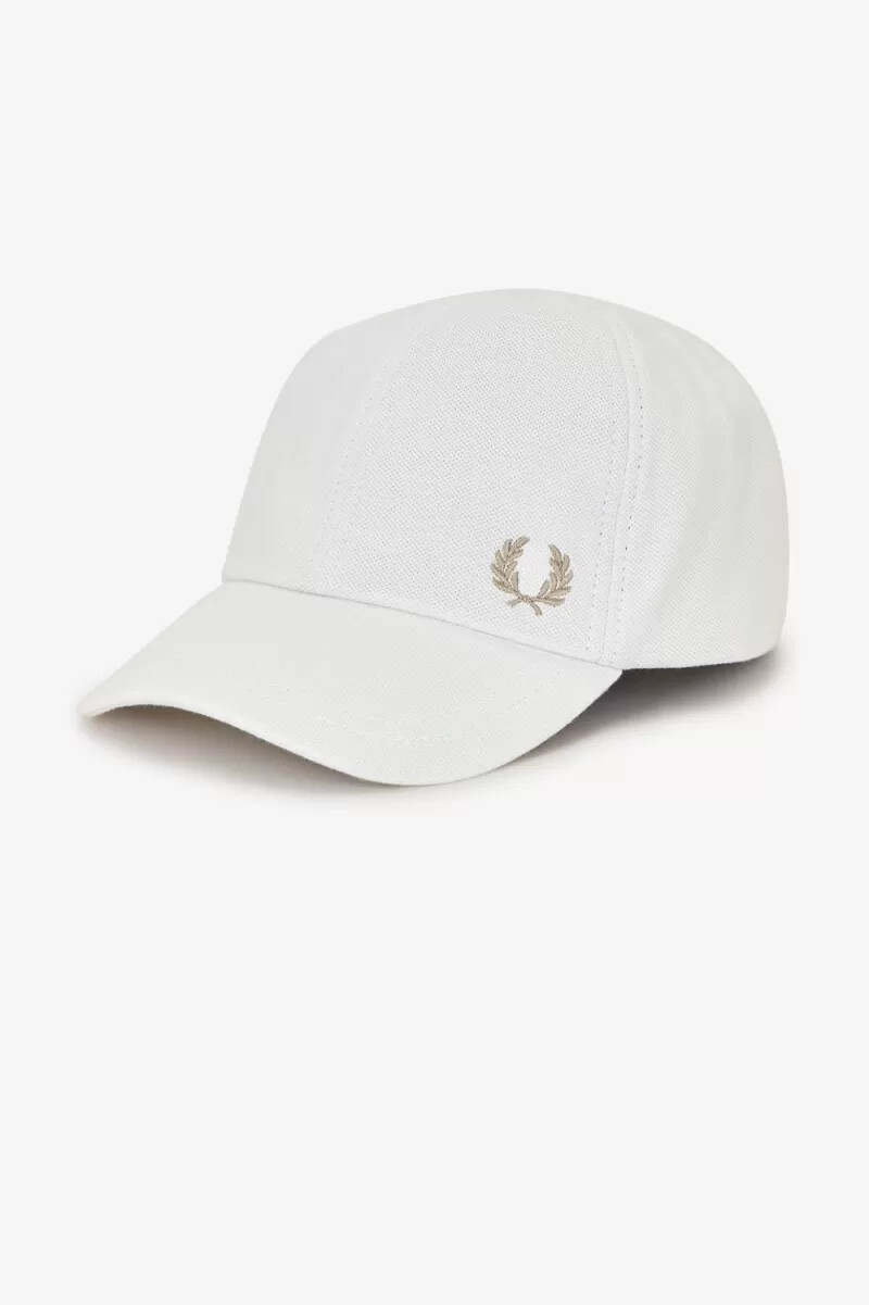 cappellini da uomo fred perry classic pique colore bianco neve e verde
