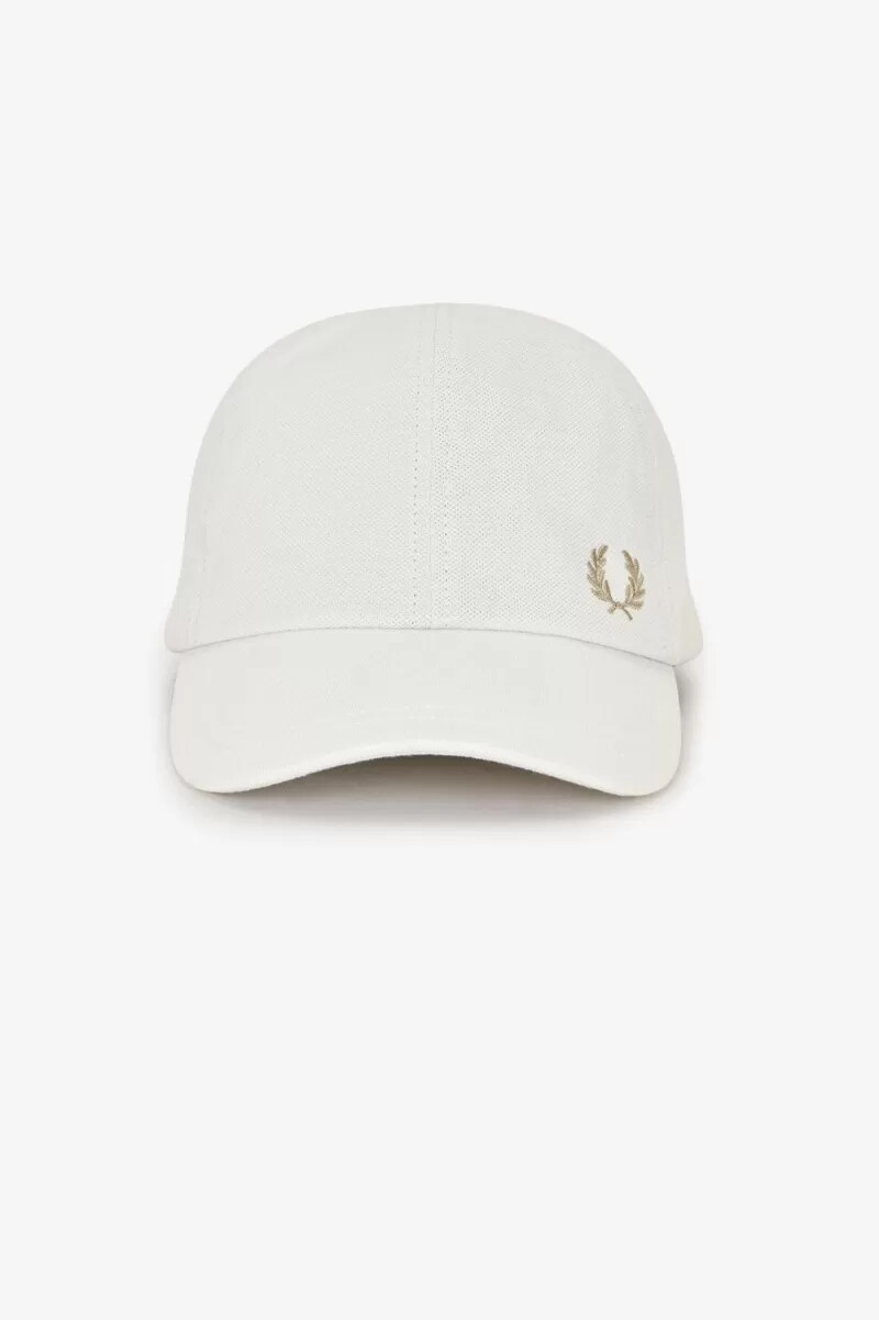 cappellini da uomo fred perry classic pique colore bianco neve e verde