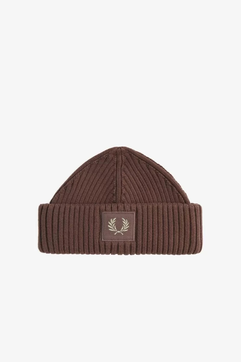 cappellini da uomo fred perry cotton rib rosso scuro grigio caldo