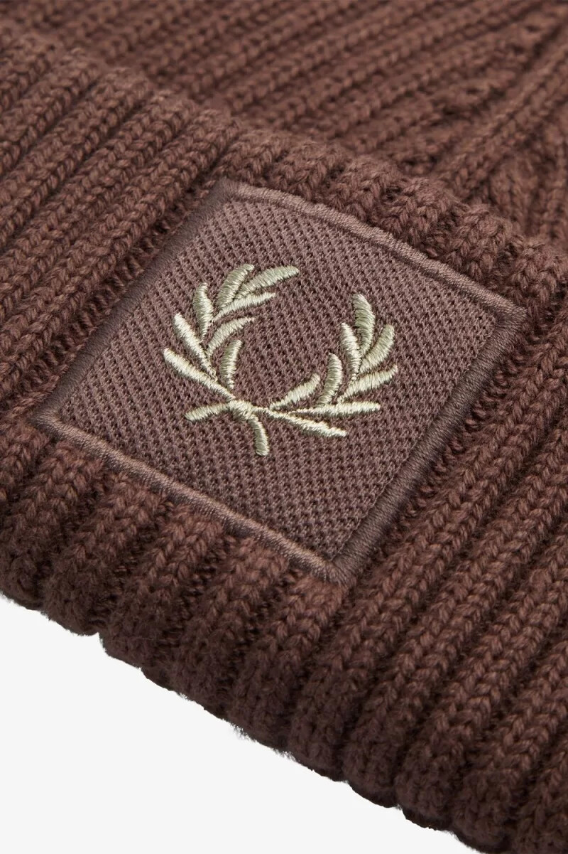 cappellini da uomo fred perry cotton rib rosso scuro grigio caldo