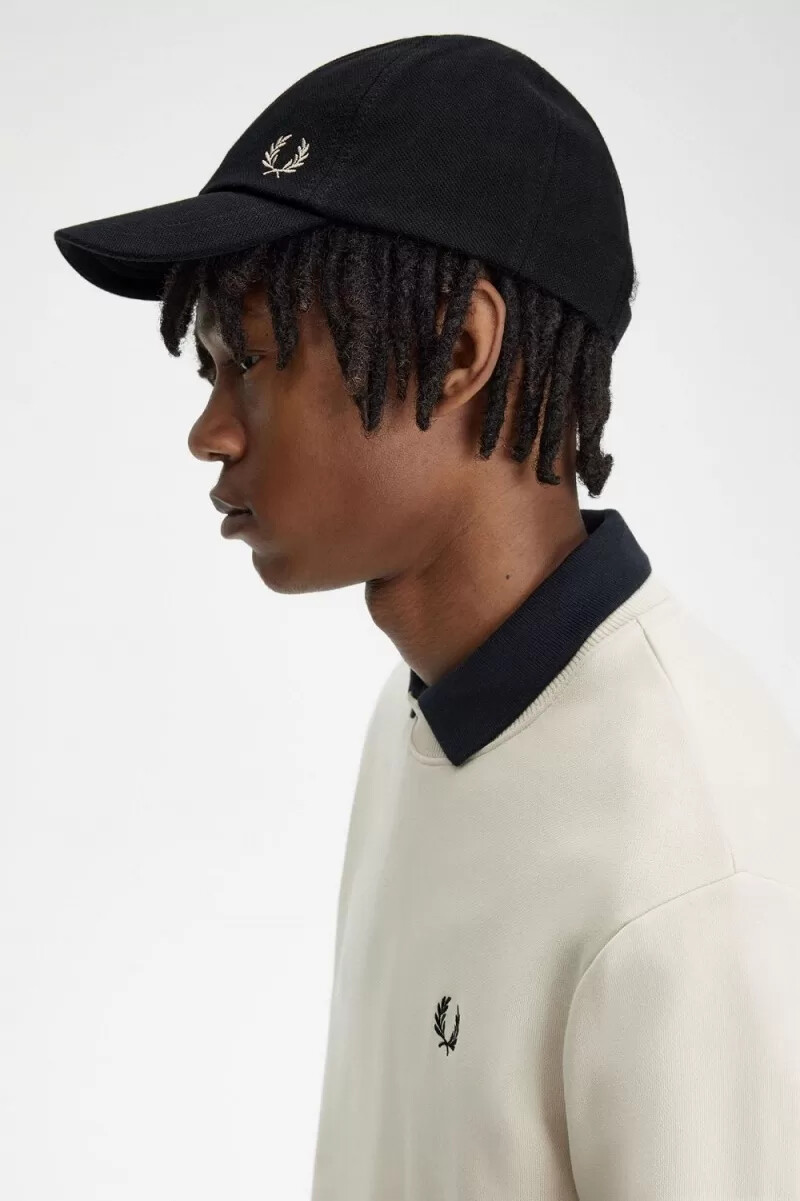 cappellini da uomo fred perry classic pique neri e verdi