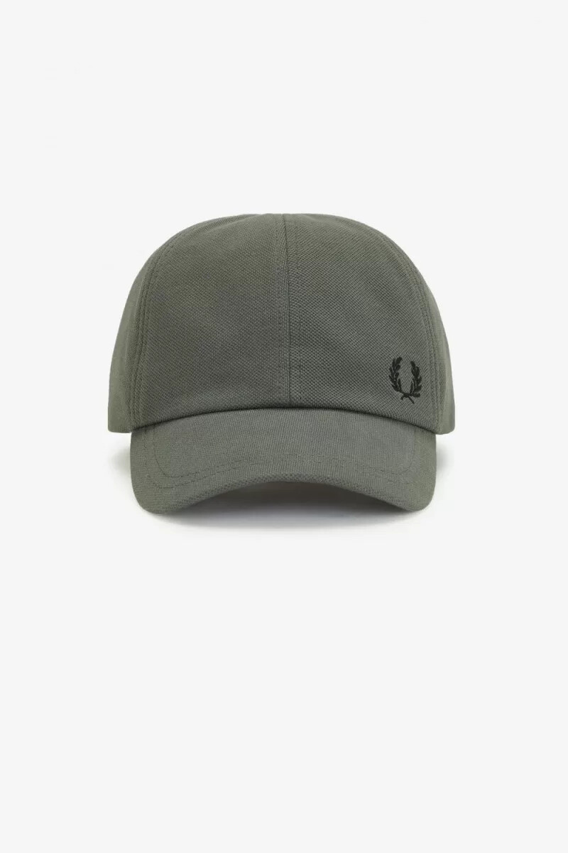 cappellino da uomo fred perry classic pique field green black