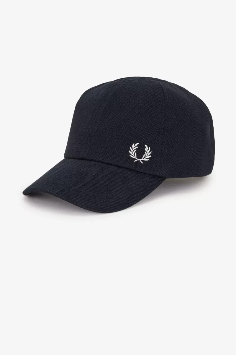 cappellini da uomo fred perry classic pique blu navy bianco neve