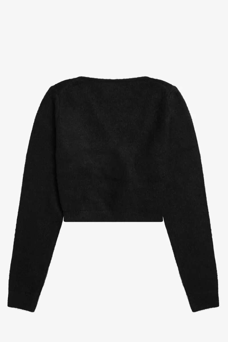 cardigan da donna fred perry wrap nero