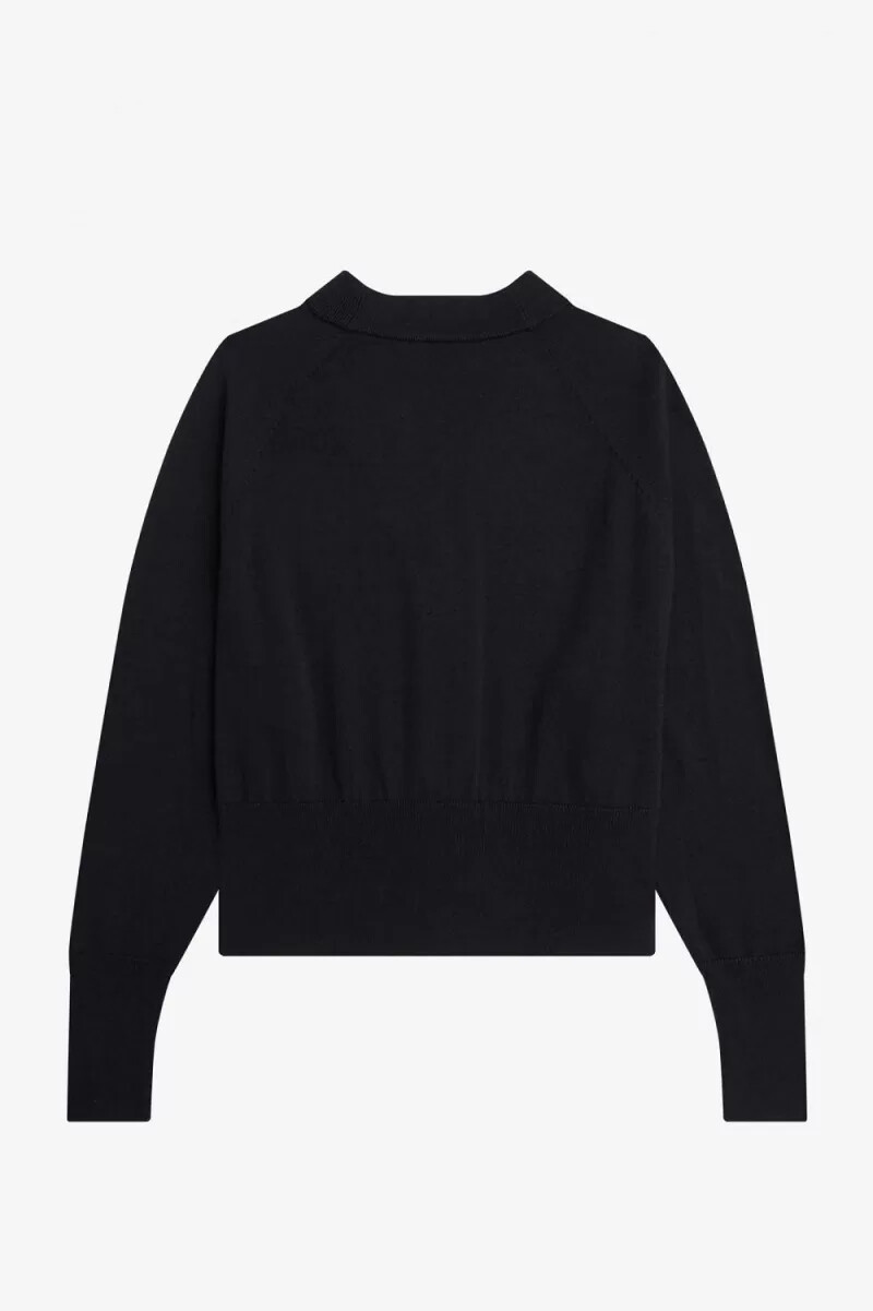 cardigan da donna con scollo a v fred perry blu navy