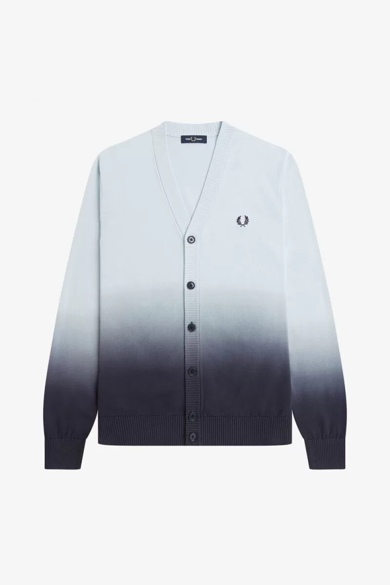cardigan fred perry ombre da uomo colore acqua chiaro