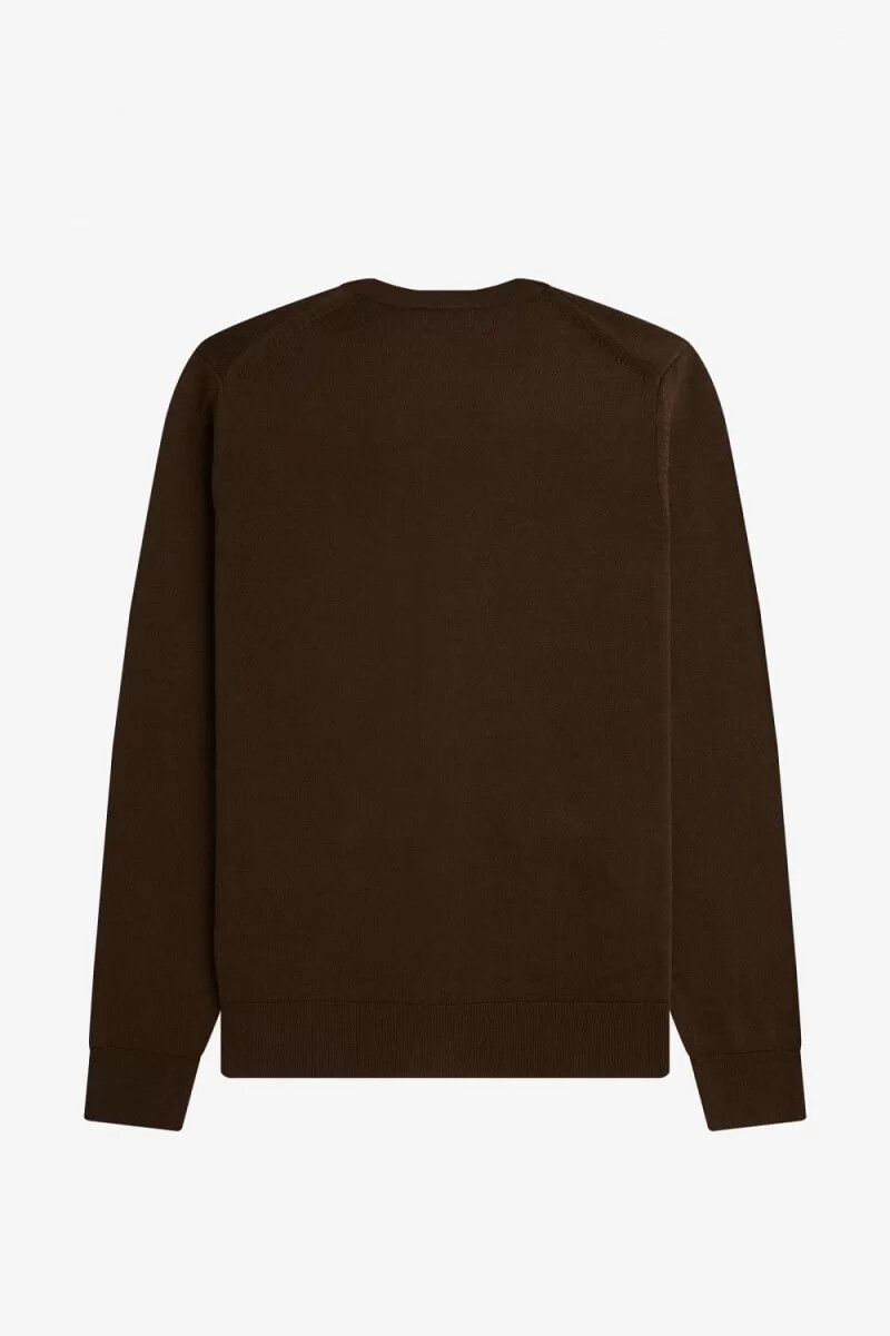 cardigan classico da uomo fred perry burnt tobacco
