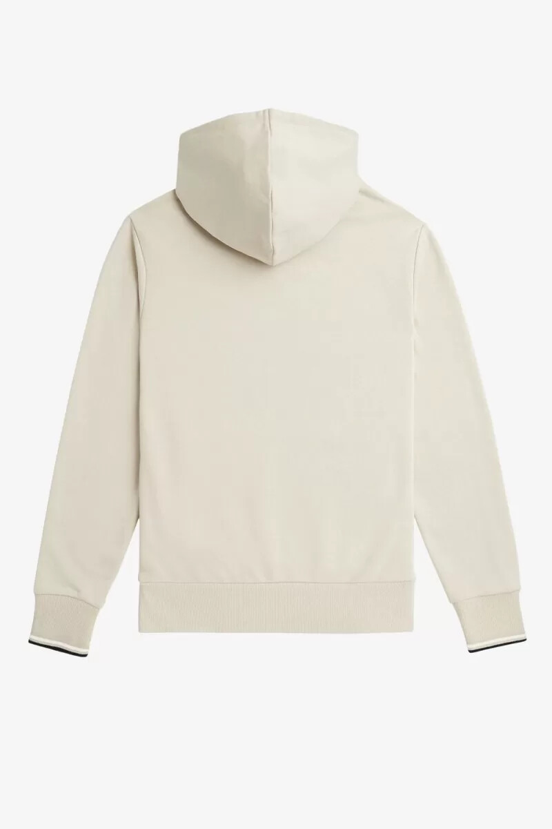 felpa con cappuccio fred perry tipped da uomo colore nero avena