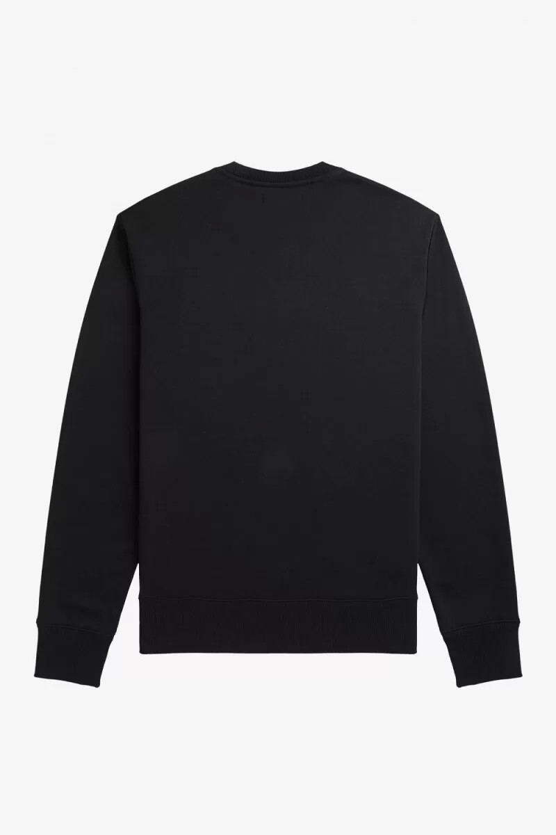 felpe da uomo ricamate fred perry nere