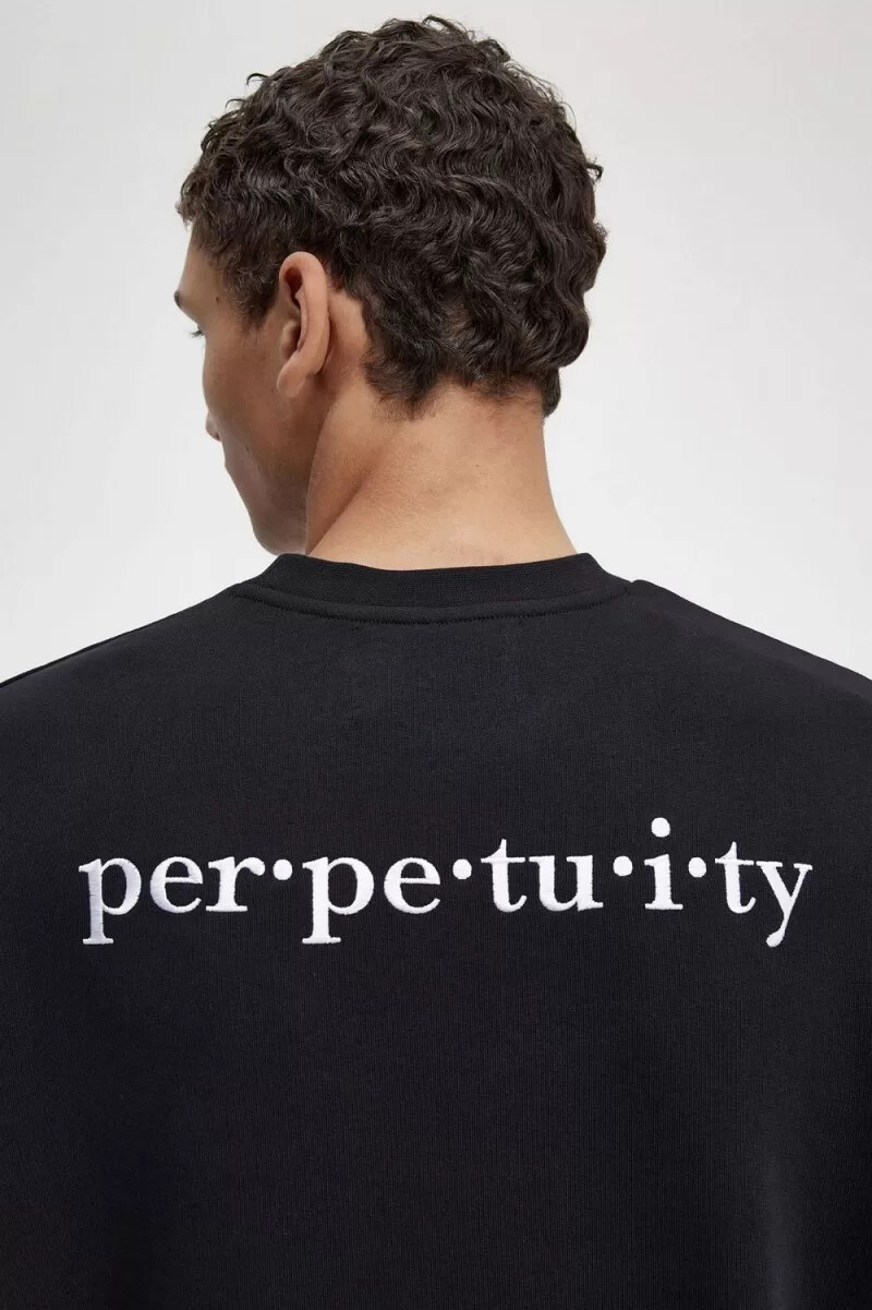 felpe da uomo ricamate fred perry nere
