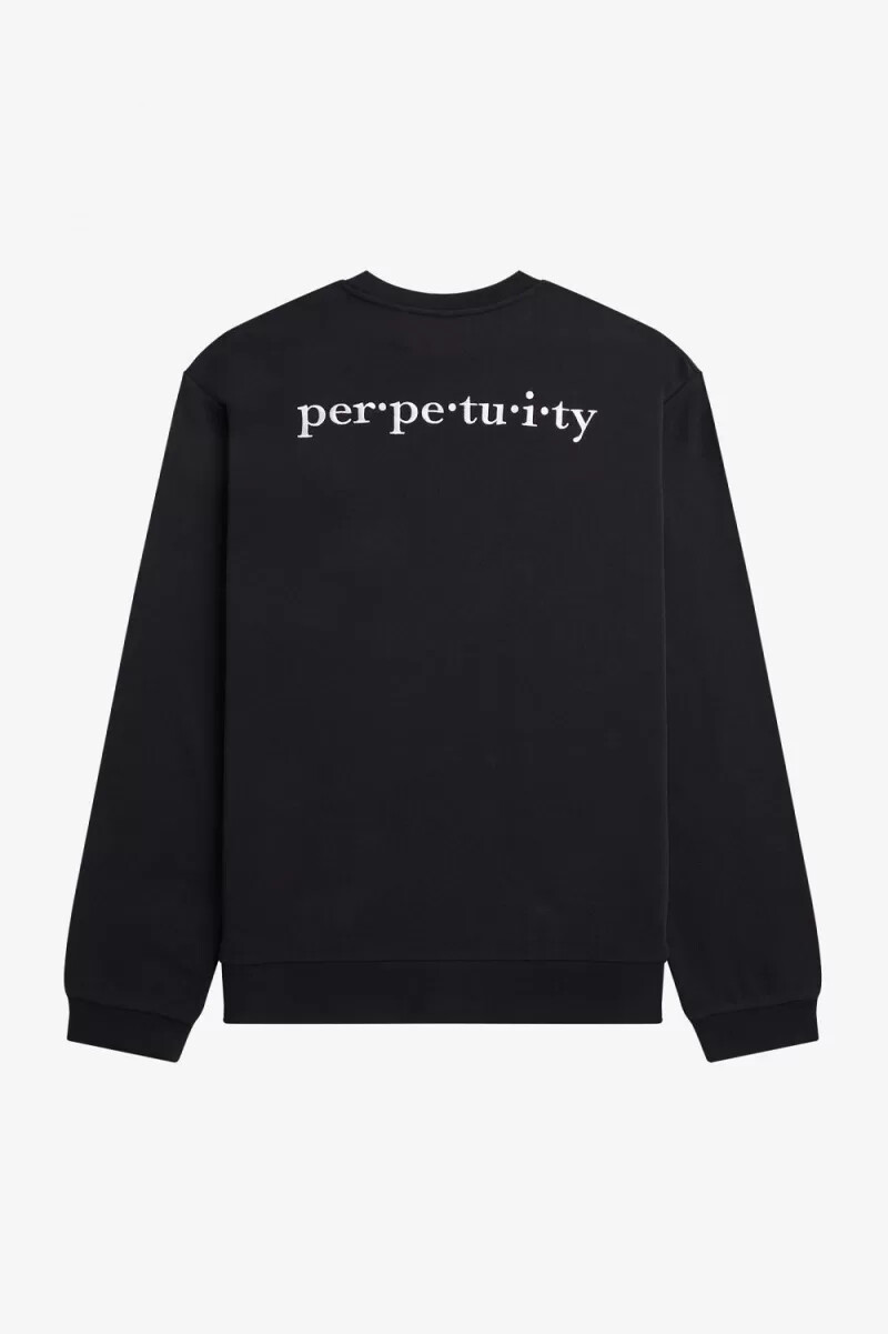 felpe da uomo ricamate fred perry nere