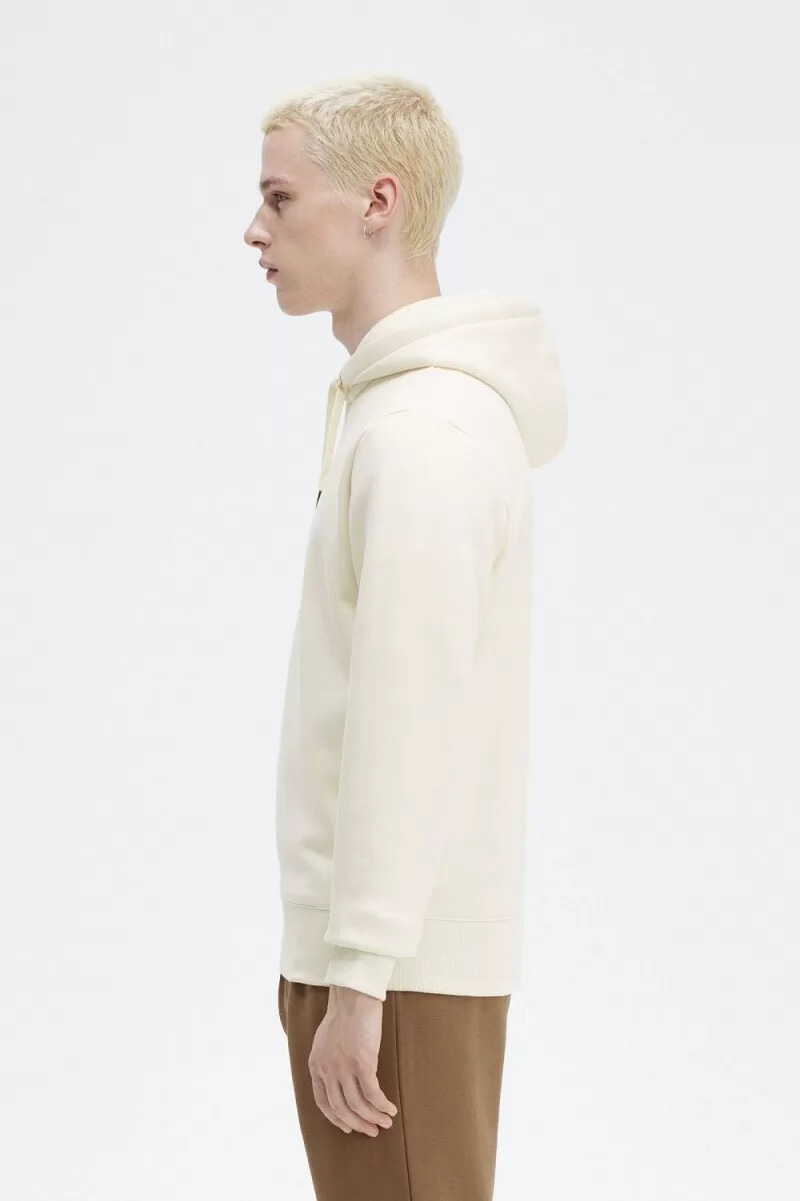 felpe con cappuccio ricamate da uomo fred perry beige