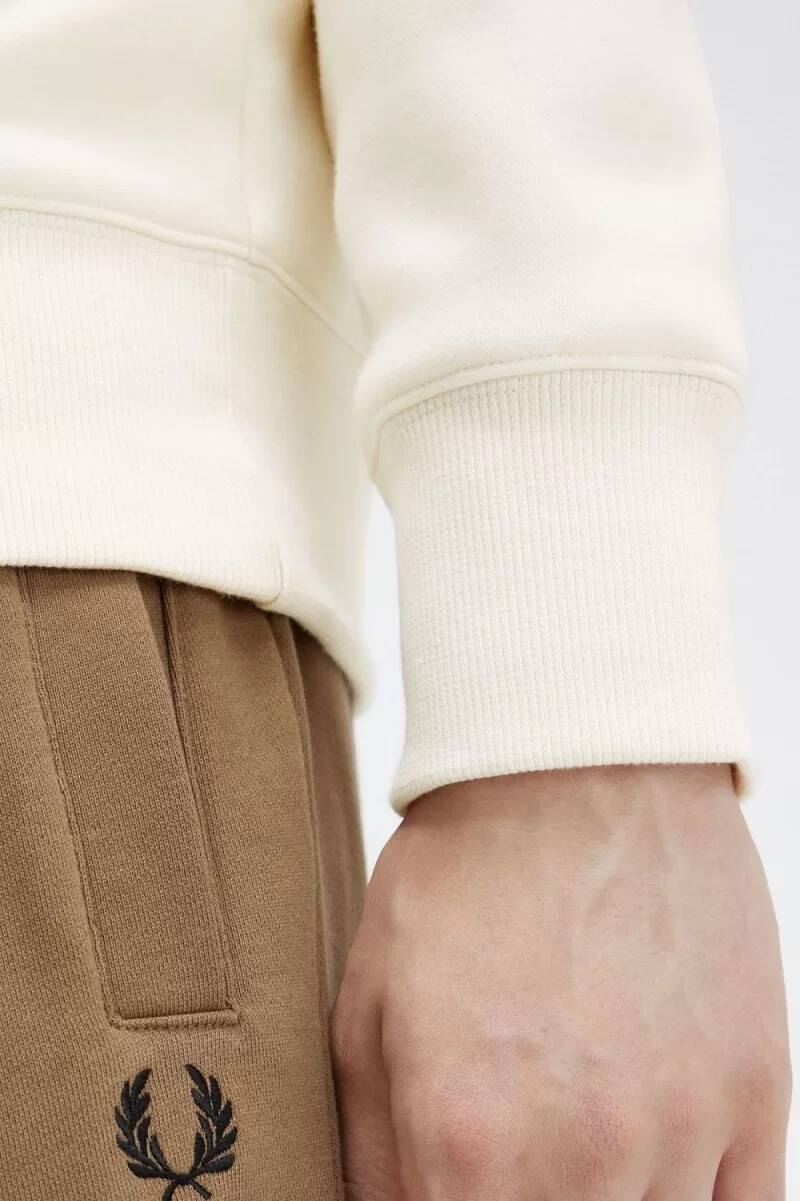 felpe con cappuccio ricamate da uomo fred perry beige