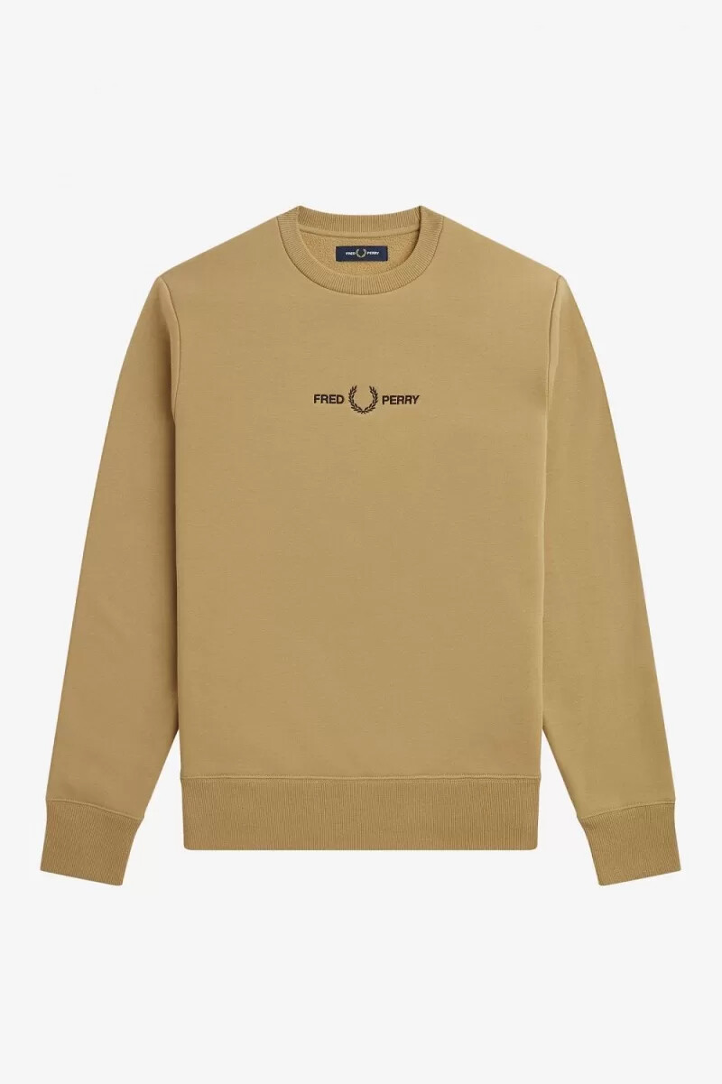 felpe da uomo ricamate fred perry verdi
