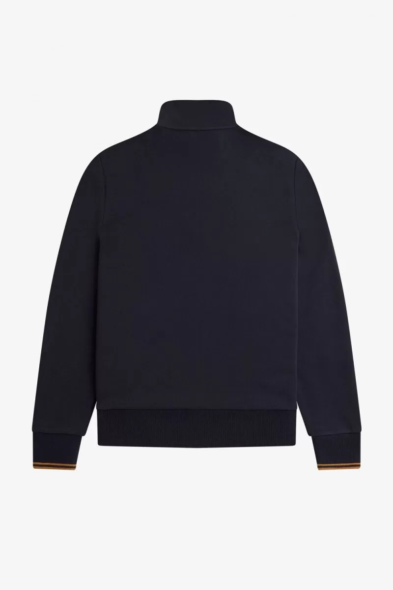 felpa da uomo fred perry half zip blu navy caffè scuro