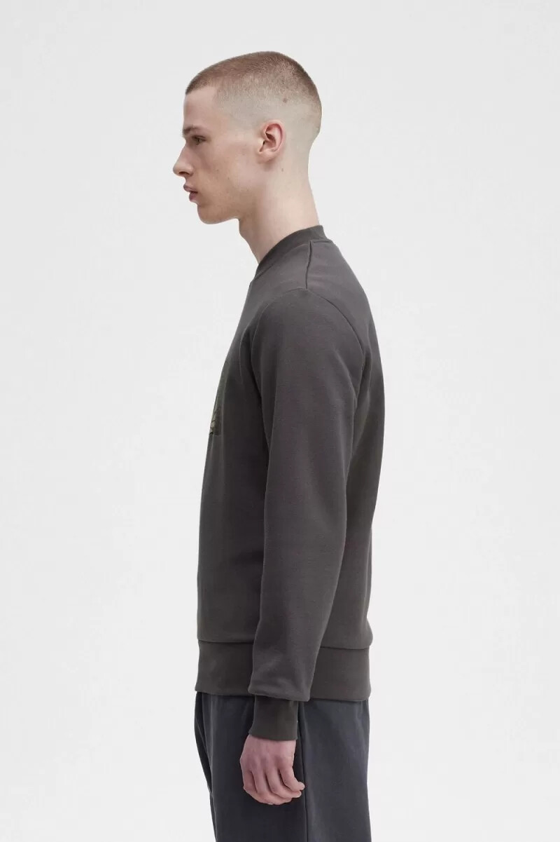 felpa da uomo fred perry layered graphic color canna di fucile
