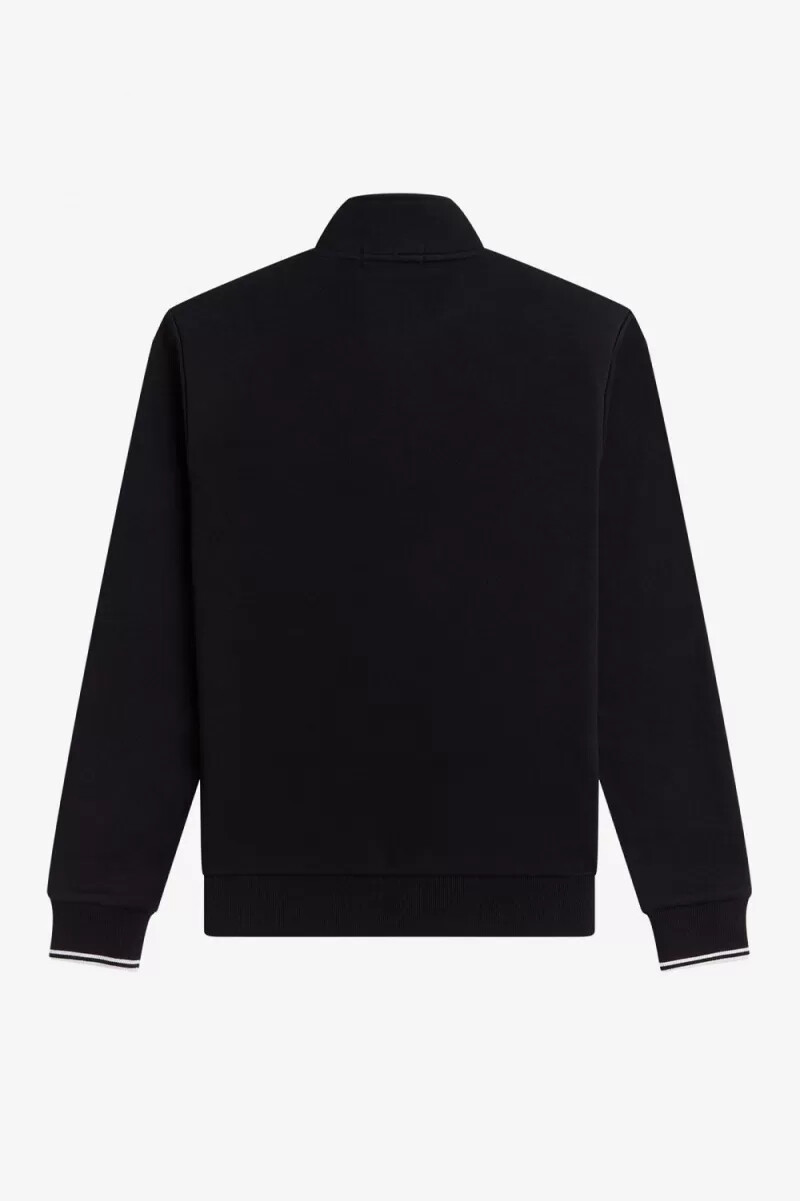 felpa da uomo fred perry half zip nera