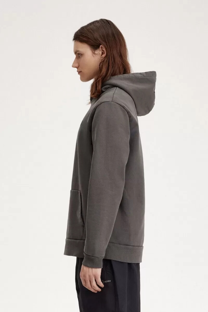 felpe con cappuccio da uomo fred perry heavyweight field green