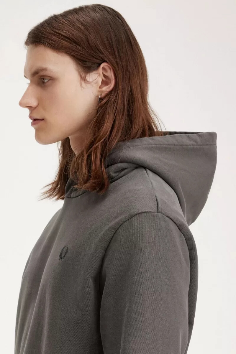 felpe con cappuccio da uomo fred perry heavyweight field green
