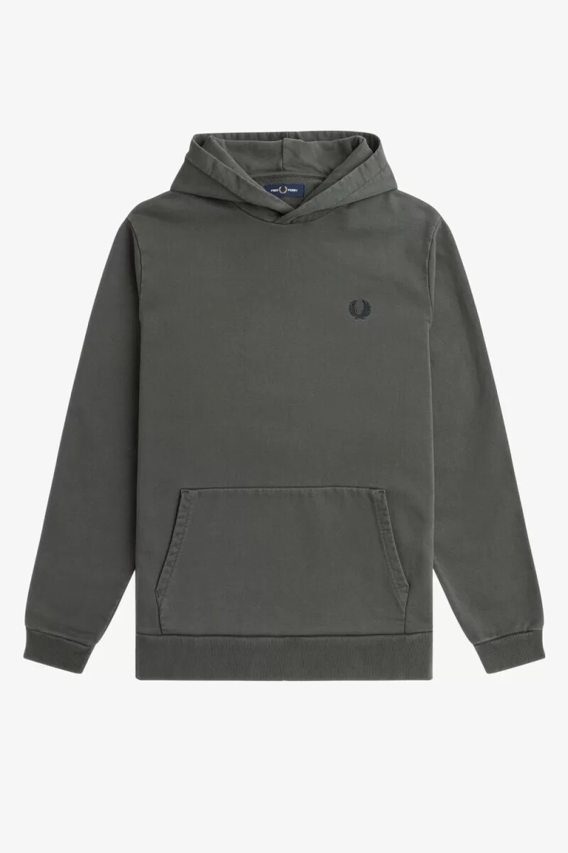 felpe con cappuccio da uomo fred perry heavyweight field green