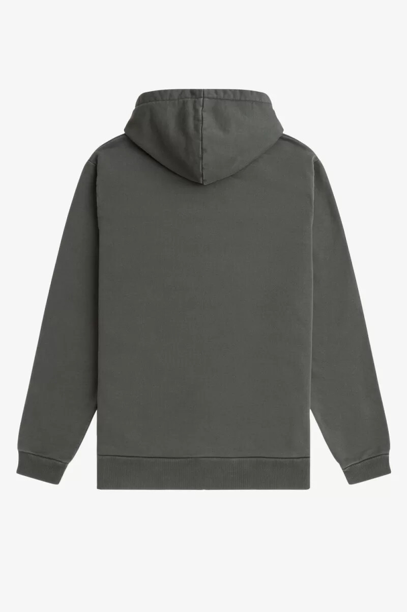 felpe con cappuccio da uomo fred perry heavyweight field green