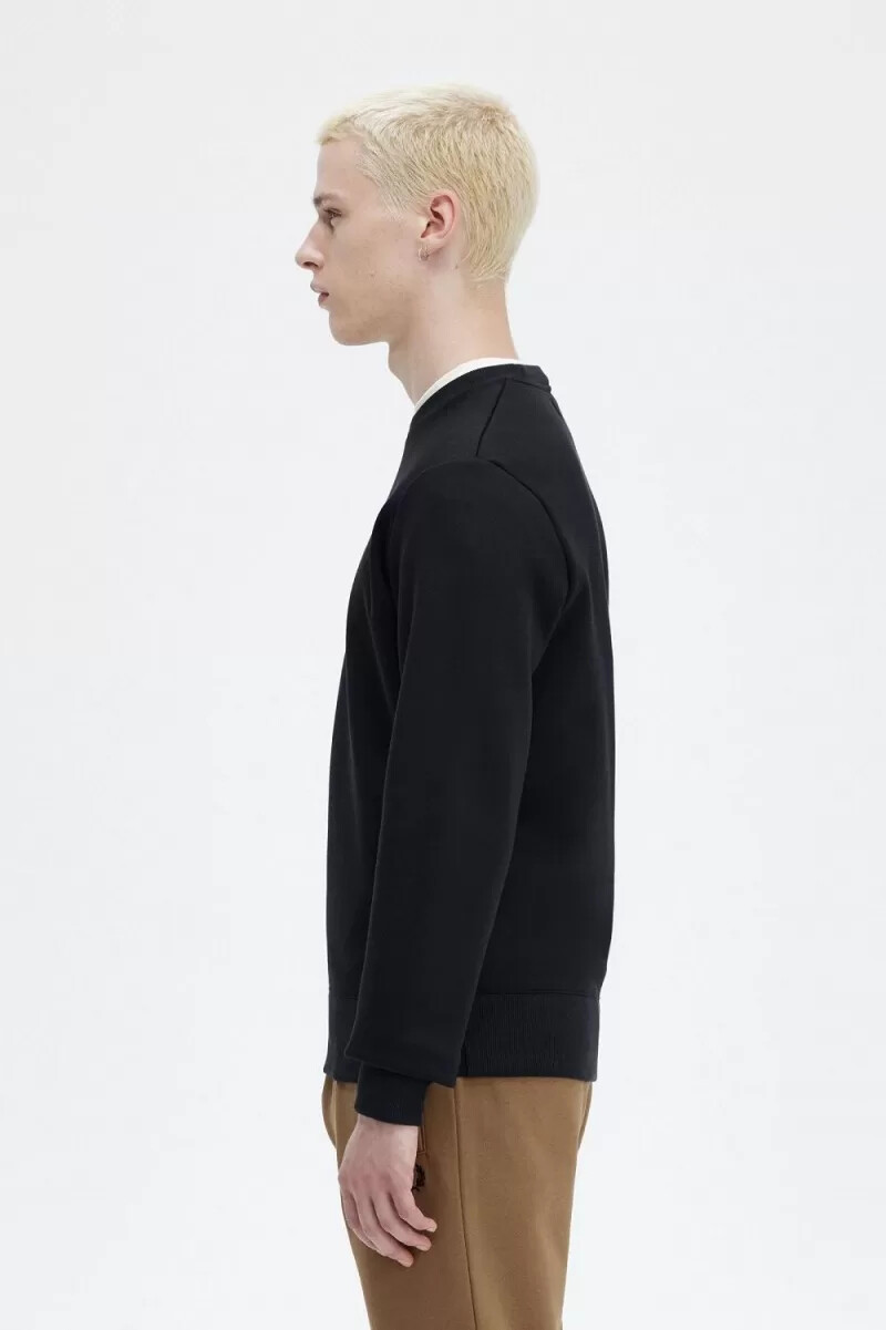 felpe da uomo ricamate fred perry blu navy